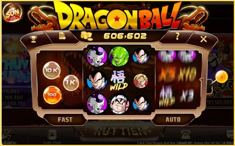 Biểu tượng trong Dragon Ball Slot tại Sunwin20