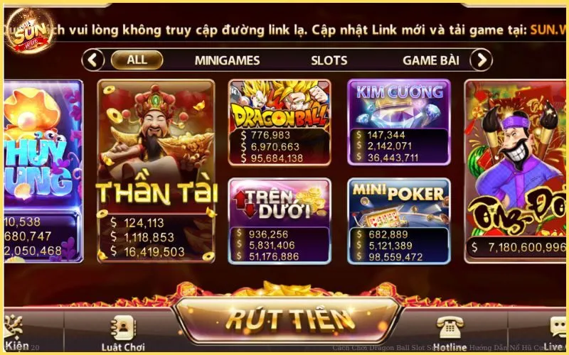 Cách chơi Dragon Ball Slot tại Sunwin20