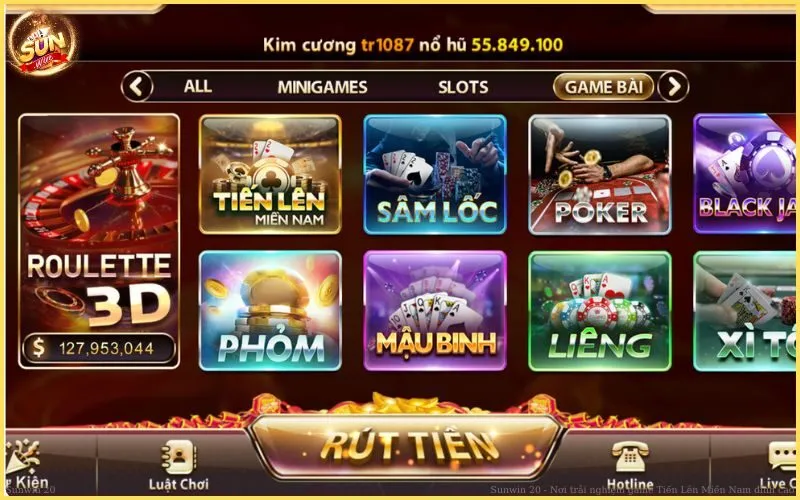 Sunwin20 – Nơi trải nghiệm game Tiến Lên Miền Nam đỉnh cao