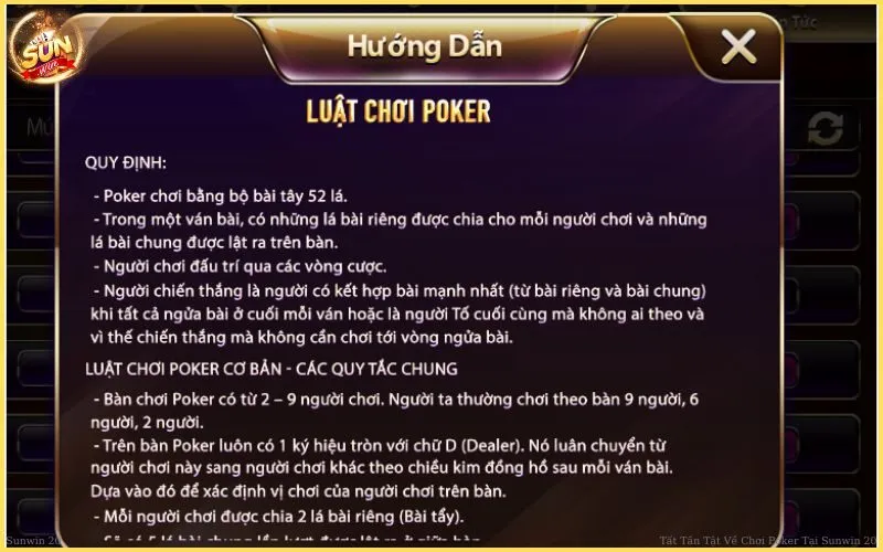 Luật chơi Poker cơ bản cho người mới bắt đầu