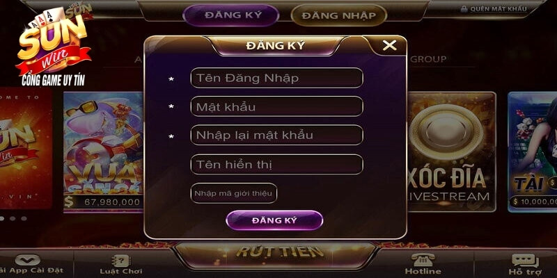 Đăng ký Sunwin 3226 Điều kiện cần có để đăng ký tại Sunwin